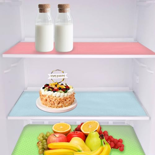 Kühlschrankmatten,Silikonmatte,Schubladenmatte,Antirutschmatte Küche,Kühlschrank Folie,6 Stück Kühlschrank Matten,Schrankpapier Abwaschbar,Schubladeneinlage,Silikonmatte Zuschneidbar,Kühlschrank Matte