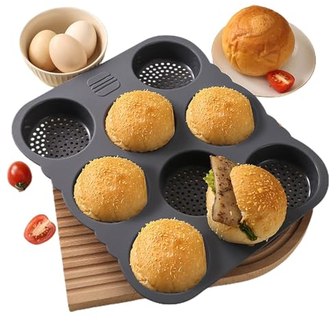 ARIOU Bread Loaf Pan | Bread Baking Pan with 8 Holes Silicone Bread Pans - Safe Loaf Pan, Versatile Bread Pan for Baking, Afternoon Tea Snacks