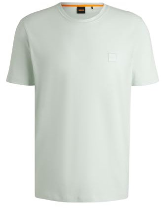 BOSS Mens Regular Fit Tales T-Shirt Short Sleeve Lifestyle Open Blue L