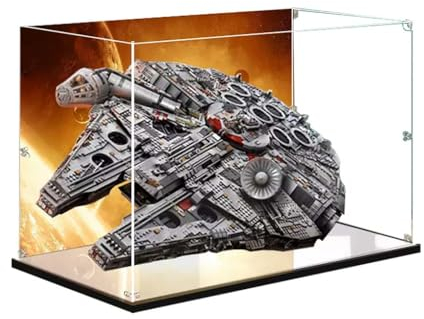 TRUSTFAR Acryl Staubdichte Vitrine Entworfen für Lego Star Wars Ultimate Millennium Falcon 75192 Bausteinmodell, Schaukasten Kompatibel mit Lego 75192.(Kein Modell) (Hintergrund)