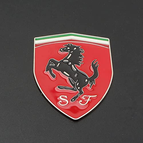 Adesivi in metallo Auto 3D per Ferrari Portofino SF90 Roma F8 812 458 296 430 Emblemi Adesivi Bagagliaio Adesivi Carrozzeria Accessori Decorazioni Lo Styling,Red