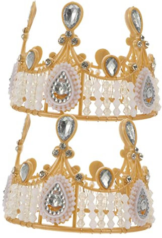 BCOATH 2stücke Kronen Cake Topper Teilig Goldene Acryl-tortendeko Mit Strass Für Geburtstagsfeiern Cupcake Deko Und Erwachsenenpartys Romantische Atmosphäre Schaffen