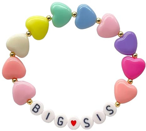 Kotkiddy Große Schwester Geschenk für die Schwester, Grosse Schwester Armreif, kleine Schwester Geschenke für Schwestern für kleine Mädchen, Große Schwester Ankündigung(17.5CM)