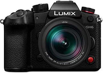 Panasonic LUMIX GH6 and LEICA 12-60 mm F2.8-4.0 Lens, 25.2 MP Mirrorless Camera 5.7K 60 fps/4K 120 fps, Unlimited C4K/4K 4:2:2 10-Bit Video Recording, 7.5-Stop 5-Axis Dual (Renewed)