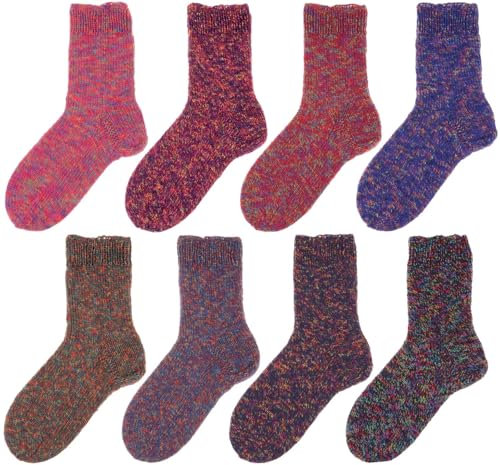 SUPERGARNE Sockenwolle Aktiv 6-fädig - 1200 g (8x150g), Strapazierfähig, Maschinenwaschbar, Made in EU, Ideal für Socken und Strickprojekt (Mouline col.)