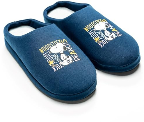 United Labels The Peanuts Snoopy Hausschuhe für Damen, Blau, Pantoffeln Winter, Puschen, Slipper