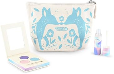 Bio-Make-up-Tasche für Kinder – Winter-Lidschatten-Palette & Gloss Pink Glitter – Namaki