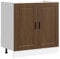 vidaXL Meuble Bas pour évier Porto chêne Marron Bois ingénierie, Meuble Bas de Cuisine, Meuble Bas de Cuisine avec Porte