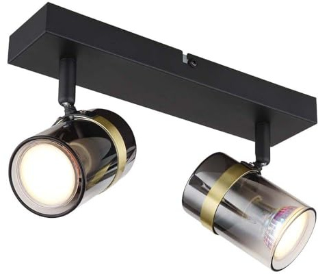 GLOBO Ceiling Light Ceiling Light Black Living Room Lamp L 26 cm 3 Bulbs