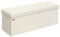 SONGMICS Sitzbank mit Stauraum, klappbare Fußbank, 38 x 110 x 38 cm, Bettbank, Aufbewahrungsbox, bis 300 kg belastbar, Wohnzimmer, Schlafzimmer, Eingangsbereich, cremeweiß LSF604W01