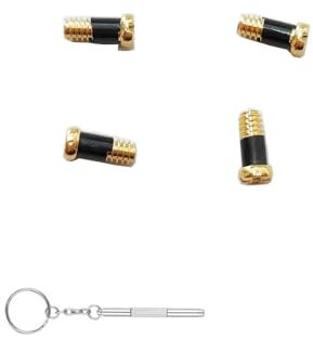 Replacement Gold Screws for Sunglasses Eyeglass Glasses Repair Kit and Screwdriver (2.8mm)
