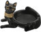 Angoily Caja de almacenamiento de adornos de gato Figurilla plato organizador de joyas estatuillas de gato figuras joyero con forma de gato plato de la bandeja de la joyería resina