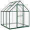 Invernadero de jardín de aluminio y policarbonato para cultivo de verduras al aire libre, refugio de plántulas con ventana y puerta, tienda de campaña de invierno, verde, 169 x 169 x 195 cm