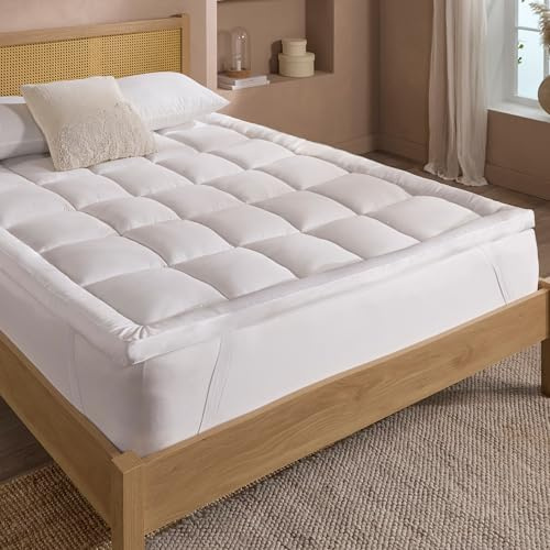 Slumberdown 5cm Deep Mattress Topper Kingsize Bed - Ultra-Soft Box Quilted Breathable Thick King Topper | 2-Year Guarantee, Elasticated Straps, Non-Allergenic & Washable