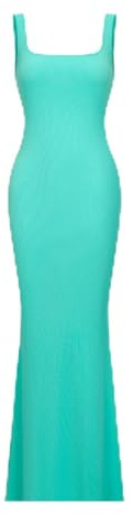 creamy fabrics Sommerkleid Damen Lang Gerippt, Figurbetontes Maxikleid