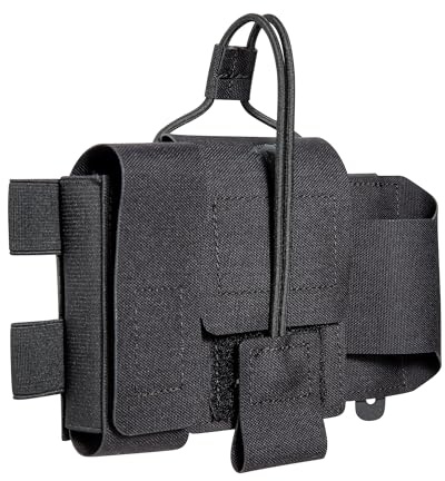Tasmanian Tiger TT Security Pro Holster Low-Profile Gürtel-Holster, Organizer für Einsatzgürtel mit verschiedenen Halterungen für Stifte, Taschenlampen, EDC