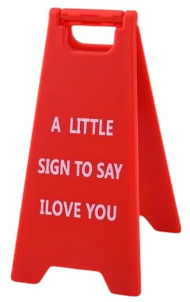 Mini-Schild für Valentinstag, Niedliches Liebes Geschenk, Paar Freundin Ehefrau Verlobte für Hochzeit, Geburtstag, Jahrestag (Rot)