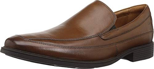 Clarks Tilden Free, Mocasín sin Cordones Hombre, Cuero marrón Oscuro, 47 EU Ancho