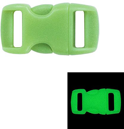 Paracord Planet 3/20,3 cm Konturierte Seite Release Schnallen in verschiedenen Farben – Glow in the Dark und Glitter – mehrere Pack Größen 25 Pack Glow in the Dark Green