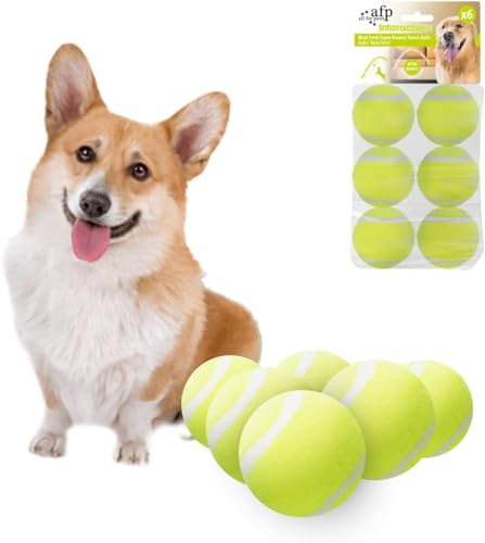 ALL FOR PAWS Automatische Haustier Ball Launcher Hund Tennisbälle Mini Tennisbälle, lustige Sportbälle für Training, 2 X 6PCS Automatische Ball Launcher Tennis Ball Zubehör
