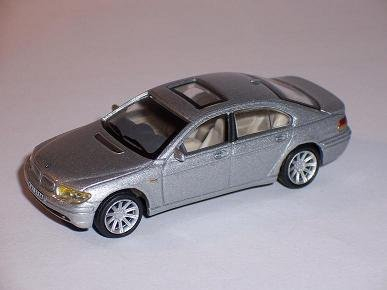 CARARAMA B-M-W Modellauto BMW E65 E 65 745 7er 7 Er Silber Limousine 1/72 Metall Modellauto für Erwachsene, Kinder und Teenager