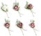 Ling's moment Boutonniere für Männer ansteckblume bräutigam, 6 Stück Bräutigam Trauzeugen Boutonniere, künstliche Blumen für Hochzeitsdekoration/Abschlussball/Heimkehr usw. Rosa Staubige Rose