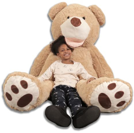 bananair - Riesen Teddybär XXL, 130 bis 340 cm - CE-Zertifiziert, Kuschelig und Flauschig, Versicherte Umarmungen Geburtstage, Zimmerdekoration (Beige, 200 cm)