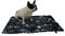 Made in Germany Hundedecke, Pfote Schwarz, 65 x 95cm für kleine & große Hunde I Flauschige Hunde Sommerdecke, waschbar, trocknergeeignet