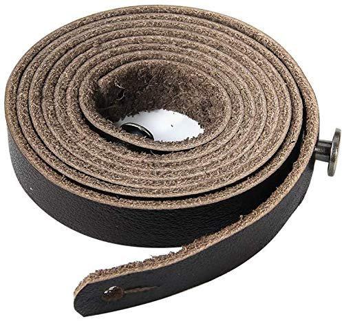 Binocular Shoulder Neck Replacement Strap Genuine Leather Handmade Thin Sling Belt harness Universal for Adults Hunting Bird Watching (Coffe)