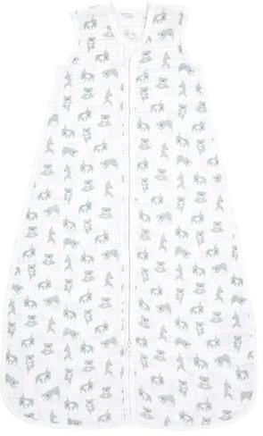 aden + anais Baby Sleeping Bag, 100% Cotton Muslin, Wearable Swaddle Blanket for Girls & Boys, Newborn Sleep Sack, Breathable & Lightweight, TOG Rating 1.0, 18-36 Months, Now + Zen ASEC10015