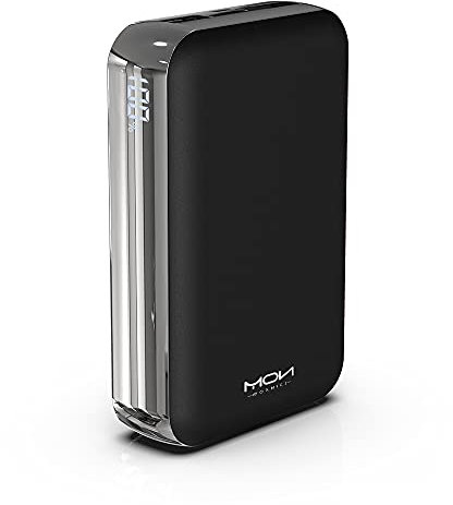 MOXNICE Powerbank 20000mAh Power Bank, USB C Externer Akku mit 2 USB-Ausgänge für Smartphones und Tablets (Schwarz)