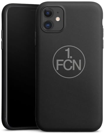 Premium Silikon Hülle kompatibel mit Apple iPhone 11 Handyhülle schwarz Case 1. FC Nürnberg transparent 1. FCN