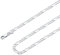 Suplight Silberkette Herren 925 Silber Halskette Damen Figaro Kette 3mm Breit Hip-Hop Panzerkette 71cm lang Gliederkette Choker Unisex Kette cooler Modeschmuck