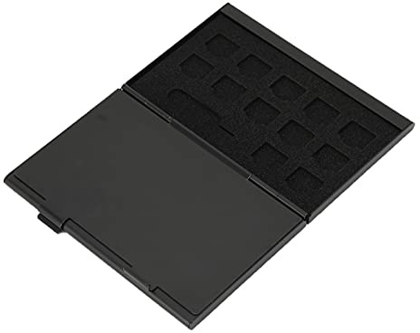 SIM Card Storage Box Antimagnetic Dustproof Shockproof Aluminum Case | 4 SIM, 12 Nano, 4 Micro Slots, Pin Slot, EVA Foam Protection, Sturdy Aluminum, Smooth Edge, Lightweight for Travel