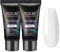ROSALIND Weiß Poly Nägel Gel, 2pcs White Nail Extension Gel 60ml, Quick Extension Building Acrylic Nagelgel Nagelverlängerungs Gel Soak off UV LED Nagel Gel für Anfänger Profis Salon Hause DIY