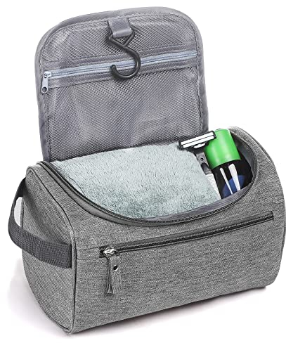 Trousse de toilette pour homme Etercycle - Sac de toilette pliable étanche - Pour homme et femme - Gris