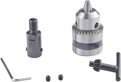 CHANCS Mandrin de perceuse fileté autobloquant 1,5-10 mm 3/8-24UNF Perceuse à main à main 8 mm alésage filetage fin ensemble de bielles adaptateur