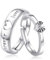 Verlobungsringe paar 925 Sterling Silber Liebe Herz Partnerringe Eheringe Trauringe Hochzeit Verlobung für Damen und Herren, Verstellbar Größe Carven Liebhaber Versprechen Ringe Schmuck Geschenk