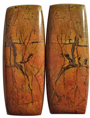Ravishing Impressions Rechteckiger Cabochon aus Kaleidoskop-Jaspis, 38 CTW, Größe 32 x 12 x 4 mm, zur Schmuckherstellung, verbessert das Langzeitgedächtnis, Edelstein, Kaleidoskop-Jaspis