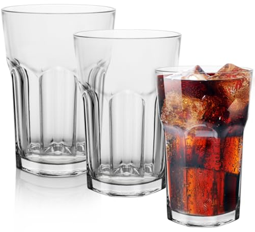 Konzept 11 - Wassergläser Set 6-teilig, Trinkgläser Set, 270ml Gläser Set Stapelbar- Perfekt für Saft, Wasser, Latte Macchiato, Gläser Set 6 teilig
