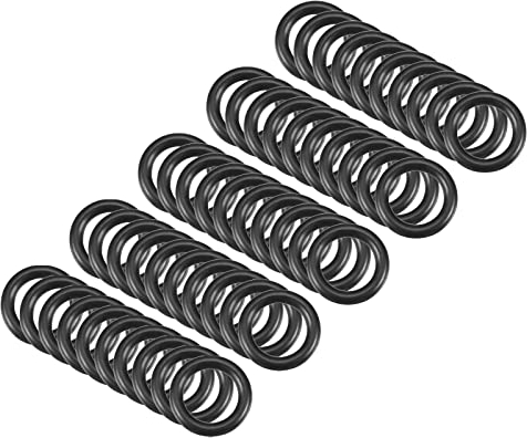 QUARKZMAN 50 Stücke Nitrilringe Runde Unterlegscheibe 18mm x 12mm x 3mm für Wasserhahn Klempner Reparatur Dichtung Verbindung, Schwarz