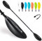 Abahub Remo Kayak Ajustable 220cm a 240cm Pala Doble de Aluminio con línea de Remo para Kayak Bote de remos Canoa Negro/Blanco/Azul/Verde/Naranja/Amarillo/Turquesa