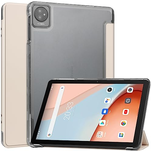 XITODA Custodia Cover per Blackview Tab 7 Wifi/Blackview Tab 8 Wifi/Blackview Tab 70 Wifi (2023) 10 Pollici,Protezione mit Stand Funzione in Pelle,Albicocca