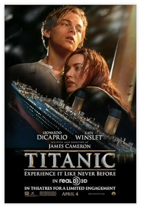 Filmposter Titanic 2 auf Leinwand, Schlafzimmer, Dekoration, Sport, Landschaft, Büro, Raumdekoration, Geschenk, ungerahmt, 30 x 45 cm