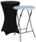 Acamp Le Havre - Klappbarer Stehtisch 80 cm Schwarz mit Husse | Outdoor-geeignet & wetterfest beschichtet | Bar-Tisch mit pflegeleichtem Stahlrohr-Gestell