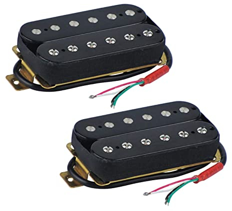TsoLay Humbucker Tonabnehmer für E-Gitarre, Brücke, Alnico, V, Schwarz, 2 Stück