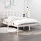 Rantry Modernes Bett, Bettrahmen, Bettrahmen, Bettrahmen, Wohnzimmer, Schlafzimmer, weißes Bettgestell aus Massivholz, 120 x 190 cm, Small Double Ez