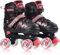 ERNAN Rollschuhe Kinder Verstellbar.komfortabl LED Rollerskates für Jugendliche und Anfänger.4 Größen verstellbar,Rollschuhe für Mädchen,Jungen und Anfänger (RED, S)