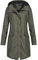 OVARA Cappotti da pioggia lunghi da donna, impermeabili, con cappuccio, traspiranti, funzionali, festival, autunno, inverno, poncho per ciclismo, escursionismo, passeggiate, 1 verde militare., XL