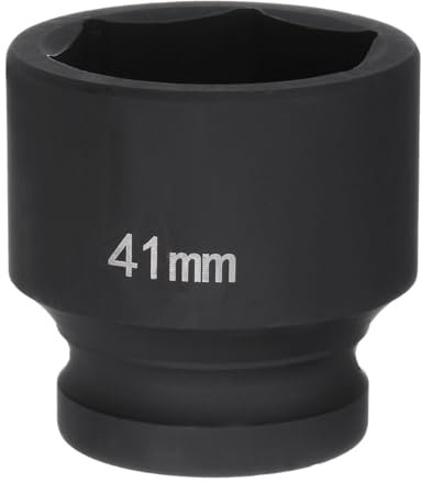 QUARKZMAN Douille à Choc à 6 Points Profonde 3/4 Drive 41mm Métrique en Acier Allié 40Cr pour Écrou d'Essieu